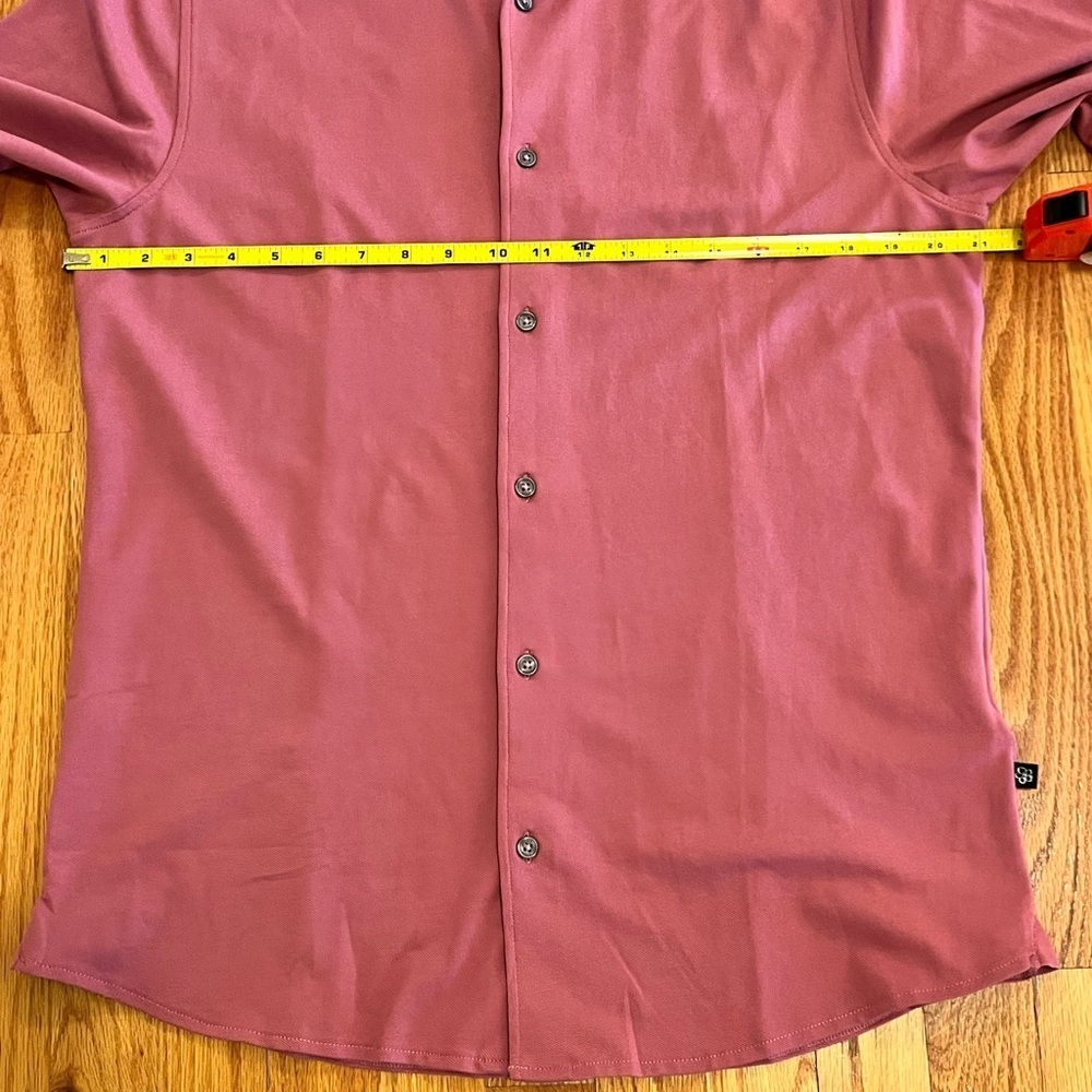 NWT Ted Baker Rigby Pique Long sleeve button down pink salmon shirt size 4 Med - Picture 10 of 16